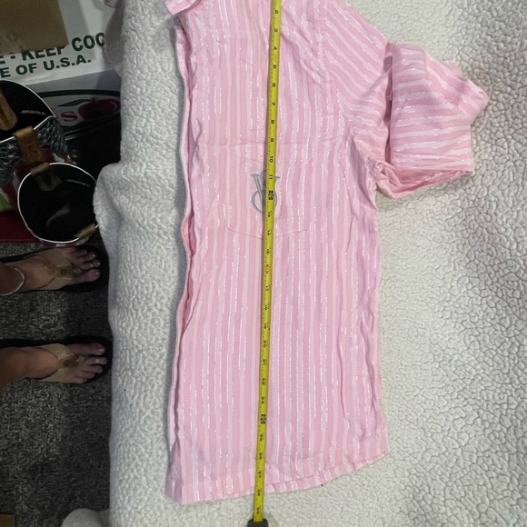 NWOT Victoria' Secret Sleep Shirt Womens XL PINK Button Front SLEEP SHIRT - Picture 3 of 6